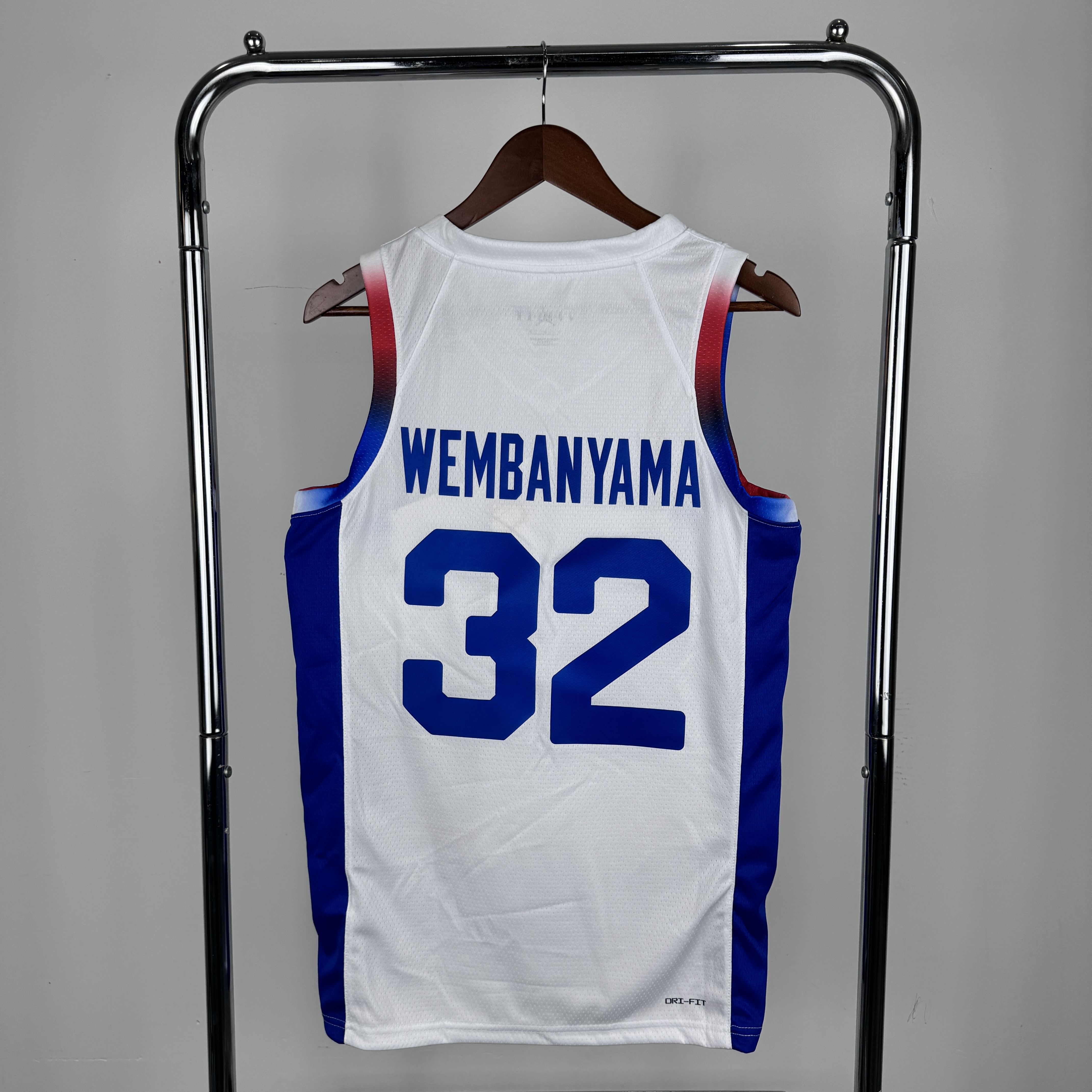 2024 Olympic France team #32 Wembanyama White NBA Jersey->denver nuggets->NBA Jersey